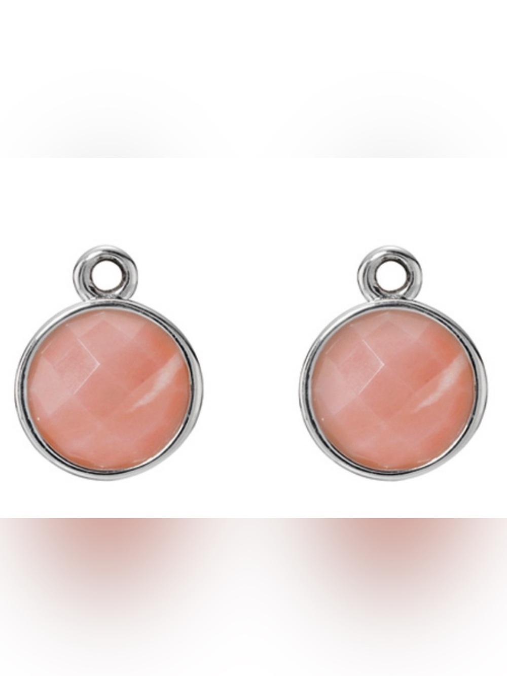 Pandora Silver Earrings with pink Centers